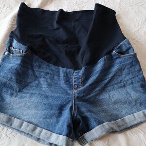Liz Lange Maternity stretch jean shorts midi sz XL